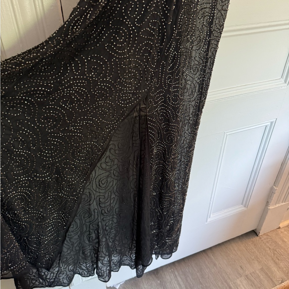 Free People Black Beaded Maxi Slip Dress XS - Picture 2 of 10